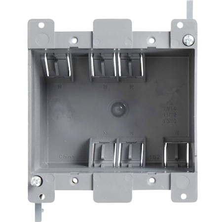 Old Work Electrical Outlet Box For Residential And Light Commercial Remodel, 2 Gang 25cu In, 3PK